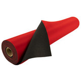 Rubber Runner Mat, 1/16\" thick, 27\" x 15\', Red - Warrior Protective