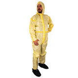 Warrior Protective Yellow Chemical Resistant Coverall Warrior Protective Yellow Chemical Resistant Coverall