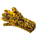 Yellow PVC Drain Glove with Chips - 5 pair - One Size fits most - No Cuff