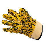 With Cuff Yellow PVC Drain Glove with Chips - 5 pair - One Size fits most