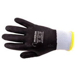 Gloves - Winter Nitrile coated work gloves. 15Gauge Polyester Coated Nitrile Foam. 10Gauge Fleece liner - Medium - 10 pair