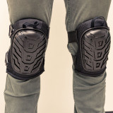 Warrior Heavy duty Gel Knee Pads with adjustable riveted straps.