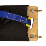 Sky Genie Deluxe 2 Point Suspension Chair with Cushion & Snaps - End Detail of Extra Holes