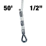 Sky Genie Braided Nylon Rope with Thimbled eye at each end - 1/2" - 50'