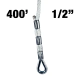 Sky Genie Braided Nylon Rope with Thimbled eye at each end - 1/2" - 400'