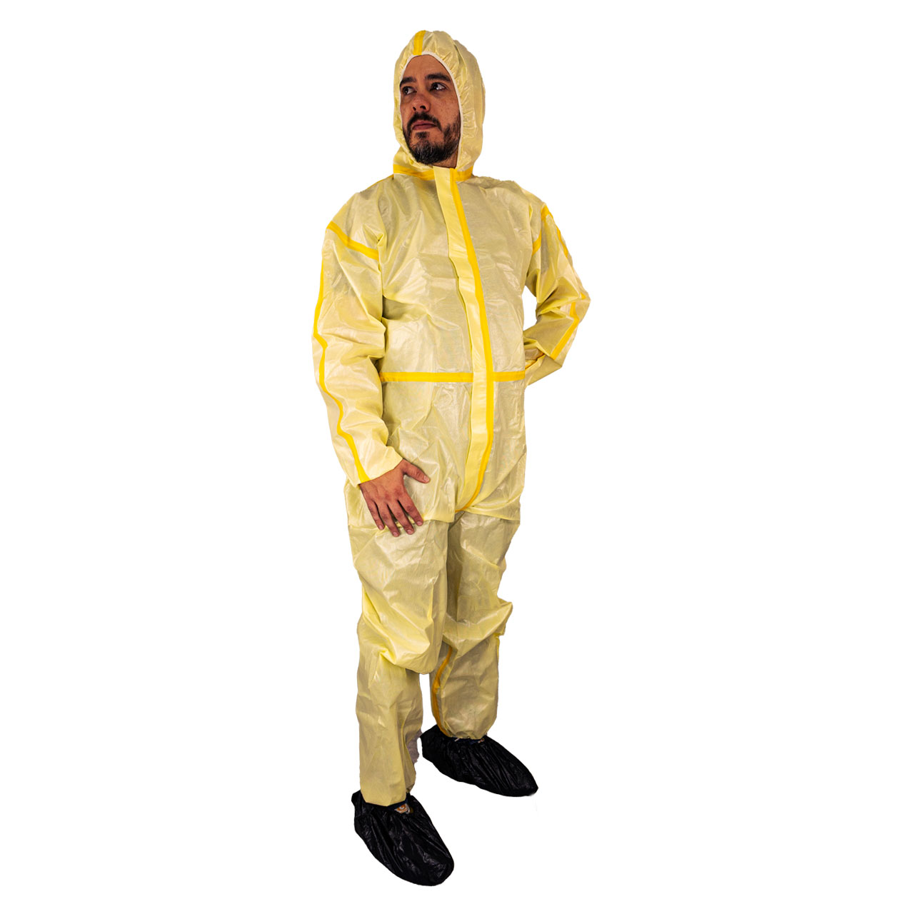 USA製！XL YELLOW RAT JACKETカバーオール Warrior Protective Yellow Chemical Resistant Coverall