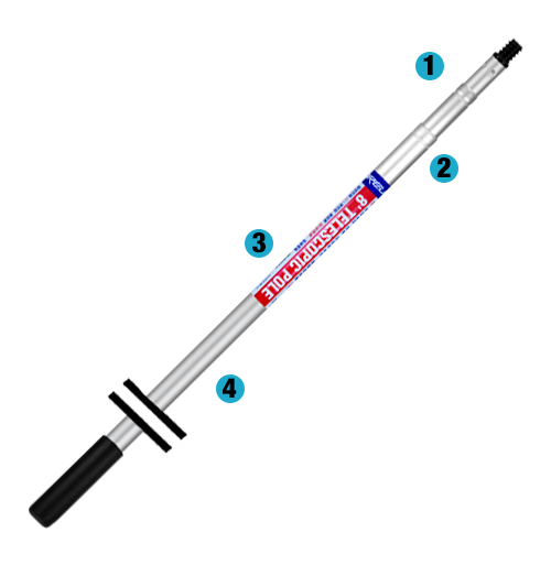 Garelick Quic-Loc Aluminum Telescopic Extension Pole