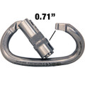 Kong - Ovalone Carbon Steel Twisted Body carabiner with Auto Block sleeve - Lunar White - 0/71" opening.
