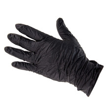 BLACK disposable nitrile gloves. Non-medical use