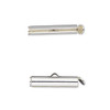 20x4mm Silver Plated Slide End Bar Findings (2pk)