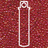 8/0 Transparent Dark Red AB Miyuki Seed Beads (22 Grams) 8-9254D