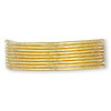 French wire, gold-plated copper, light, 0.85mm. Sold per 27- to 30-inch strand.