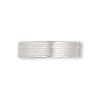 French wire, silver-plated copper, fine, 0.85mm. Sold per approximately 27-30 inch strand