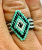 Diamond Brick Ring PRINTED Pattern - Mailed to your home