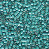 11/0 White Lined Teal AB Delica Beads db1782 (8 Grams)