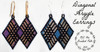 Purple & Gold Diagonal Argyle Earring Kit
