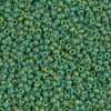 11/0 Matte Opaque Green AB Miyuki Seed Beads (22 Grams) 11-411FR