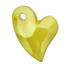 11x9x4mm Yellow Acrylic Heart 6pk