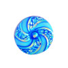 16x3mm Royal Blue Acrylic Vortex Flat Back Cabochon (6pk)