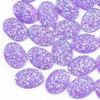 17.5x13x4.5mm Pale Lilac Electroplate Druzy Cabochon (6pk)