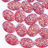 17.5x13x4.5mm Cerise Electroplate Druzy Cabochon (6pk)