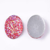 17.5x13x4.5mm Cerise Electroplate Druzy Cabochon (6pk)