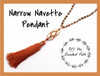 Narrow Navette Pendant PRINTED Pattern