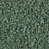 11/0 Matte Opaque Glazed Basil Green AB Delica Beads (DB2312) 7.2 Grams