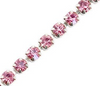 Cupchain, glass rhinestone and silver-plated brass, Rose, 3mm round (SOLD PER FOOT)