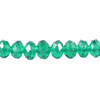 4x3mm Green Zircon Faceted Roundel (115-118 Beads) #36