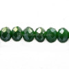4x3mm Dark Green Jade AB Faceted Roundel (115-118 Beads) #96AB