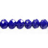 6x4mm Dark Blue Faceted Roundel (100 Beads) #94