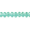 6x4mm Light Aqua Faceted Roundel (100 Beads) #16