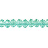 8x6mm Light Aqua Faceted Roundel (65 Beads) #16
