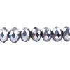 8x6mm White Gold Faceted Roundel (65 Beads) #42