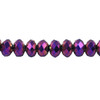 8x6mm Purple LIght Faceted Roundel (65 Beads) #40