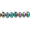 8x6mm 5 Rainbow Faceted Roundel (65 Beads) #43