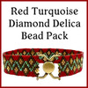 Red Turquoise Diamonds Bracelet BEAD PACK