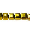 6mm Gold Plated Cube Thunder Polish (33pk)