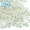 6x6mm White Lustre Trinity Beads (8g) 