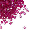 4mm Fuchsia AB Preciosa Crystal Bicone (12pk) 