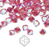 6mm Rose 2xAB Preciosa Bicone (12pk)