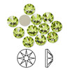 6pk SS34 Citrus Green Flat Back Crystal (2088)