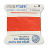 Size 8 Coral Nylon Thread (2 meters)