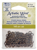 18 Gauge Artistic Wire, Chain Maille Rings, Round, Antique Brass Color, 9/64 in / 3.57 mm, 160 pc