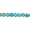 8mm Aqua Aurora Rounds (25 Beads)