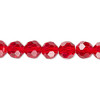 8mm Red Celestial Crystal Rounds (50 Beads)