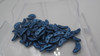 3x10mm Metallic Blue 2-Hole Crescent Beads