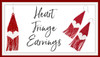 Heart Fringe Earrings PRINTED Pattern