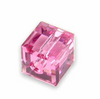 4mm Rose Austrian Cube (4pk)